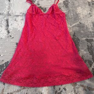 Victoria's Secret Vibrant Pink Lace Chemise